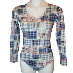 Vintage Bodysuit Up 2 U Sz Medium Quilted Print and in Excellent Condition 90s